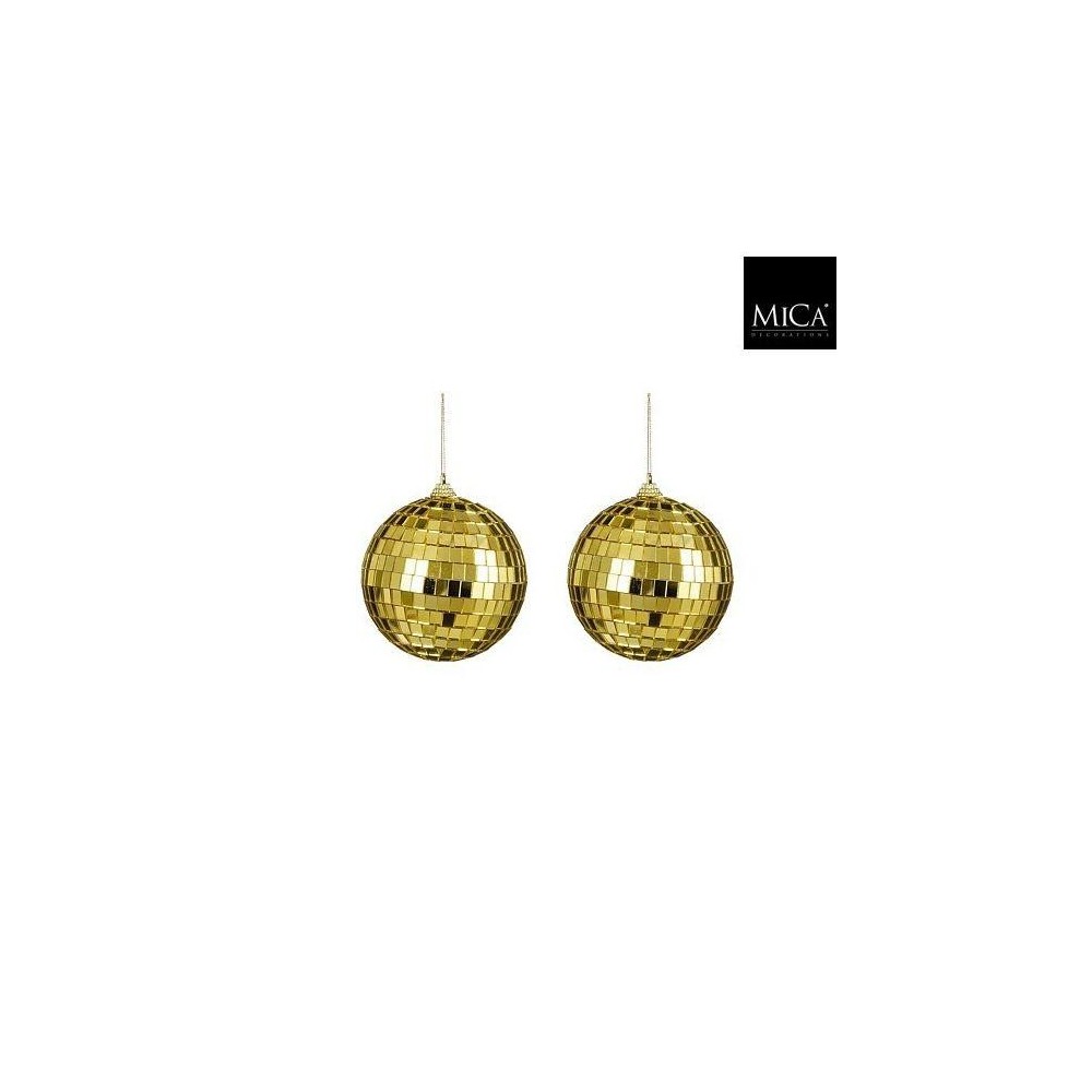 SFERE EFFETTO SPECCHIO X 2 ORO D.10